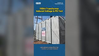 Test de tension induite par transformateur 110 kV et PD
